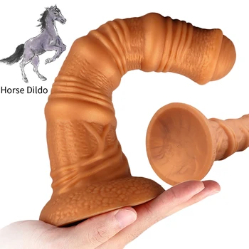 Огромный лошадиный фаллоимитатор XXXL, пенис, фаллоимитатор с животными, сильная присоска, большой член, анальная мастурбация, силиконовые секс-игрушки для женщин, мужчин, инструменты для геев