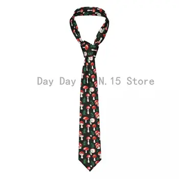 Классический Галстук для Мужчин, Шелковые мужские галстуки для Свадебной вечеринки, Деловой галстук для взрослых, Повседневный акварельно-красный галстук-гриб