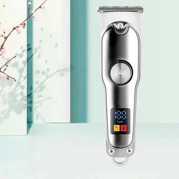 2022 Перезаряжаемая Электрическая Машинка для стрижки волос для мужчин с USB ЖК-экраном, Парикмахерская, Беспроводной Триммер, проводная Бритва, Машинка для стрижки волос F35