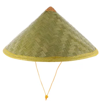Плетеная бамбуковая шляпа Китайская Бамбуковая шляпа Коническая шляпа Рыболовная Бамбуковая шляпа Солнцезащитная шляпа