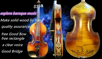 Уникальный дизайн, инкрустация в стиле барокко, скрипка 4/4, чистое и мелодичное пение #14646