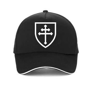 Классическая Мужская шляпа с печаткой Лотарингского креста, бейсболка с ортодоксальным крестом, мужские регулируемые шляпы в стиле панк, gorra