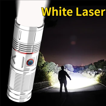 Мощный светодиодный фонарик Сверхмощный фонарь Дальнего Действия USB перезаряжаемый фонарь Наружный зум Тактический фонарь